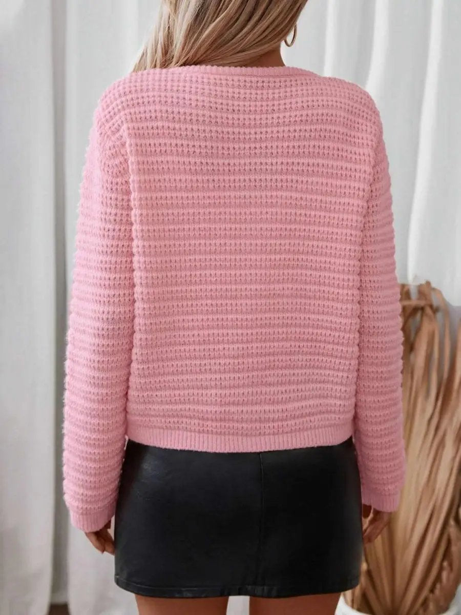 Shirts Trendsi Button Up Cardigan Women's Everyday Long Sleeve Knit Sweater Comfortable