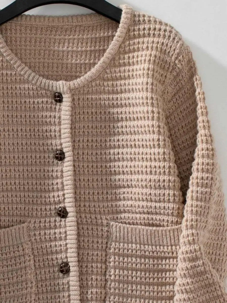Shirts Trendsi Button Up Cardigan Women's Everyday Long Sleeve Knit Sweater Comfortable