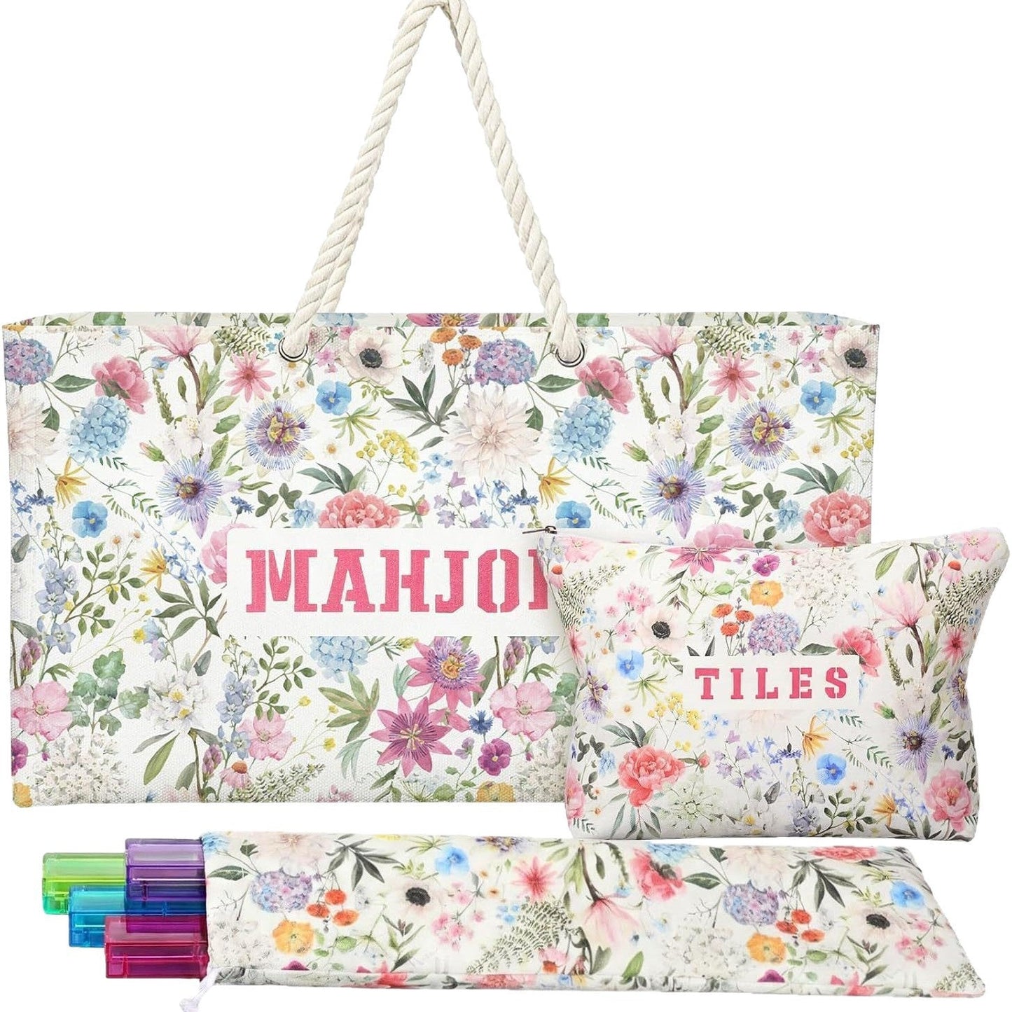 Multi-Functional High-Capacity Mahjong Bag Set