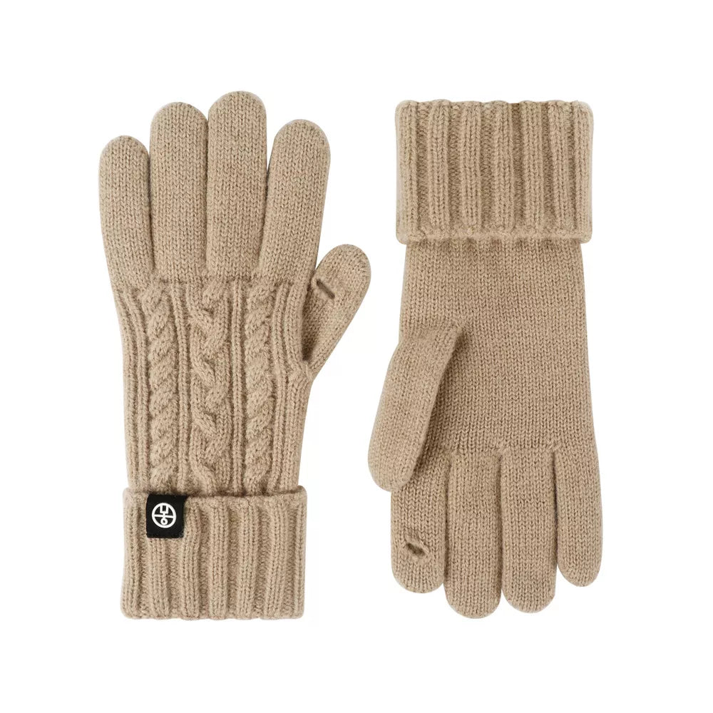Guantes de punto trenzado para pantallas táctiles