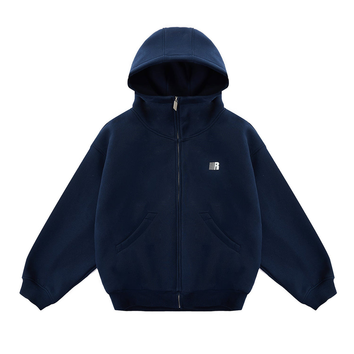 Heavyweight High-neck Air-layer Hooded Sweatshirt