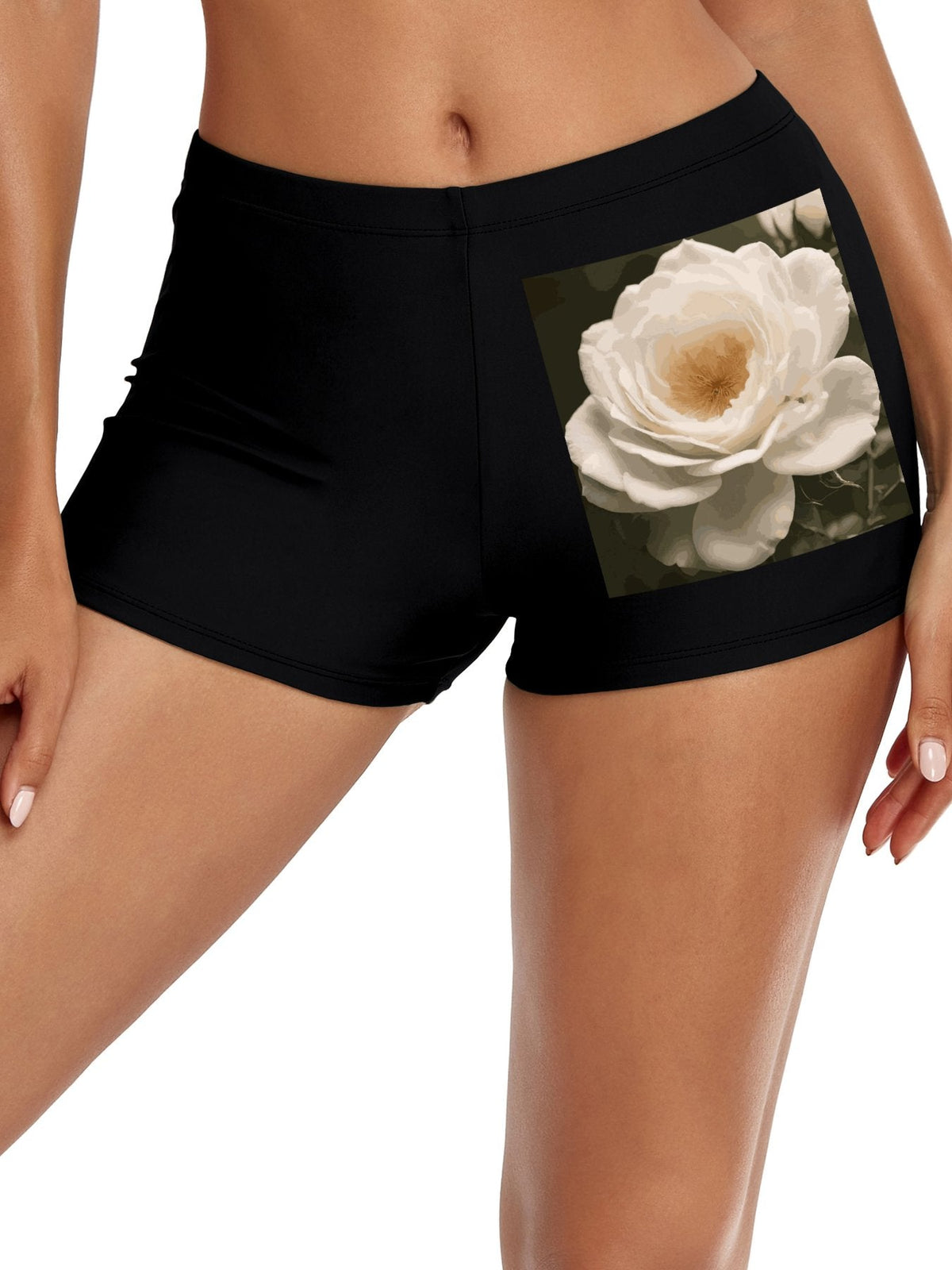 White Rose Boxer Brief Boyshorts for Women (Made in USA)