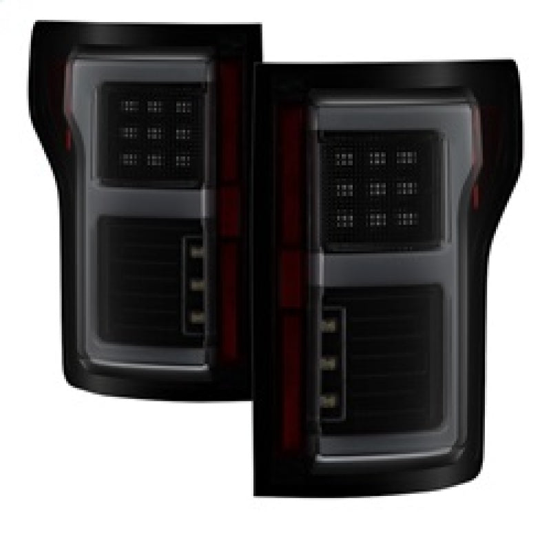 Luces traseras LED Spyder 15-17 Ford F-150 (con punto ciego) - Negro ahumado (ALT-YD-FF15015BS-LBLED-BSM)