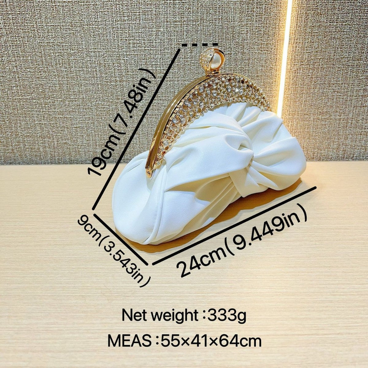 Diamond-embedded Socialite Clutch Mini Travel Bag