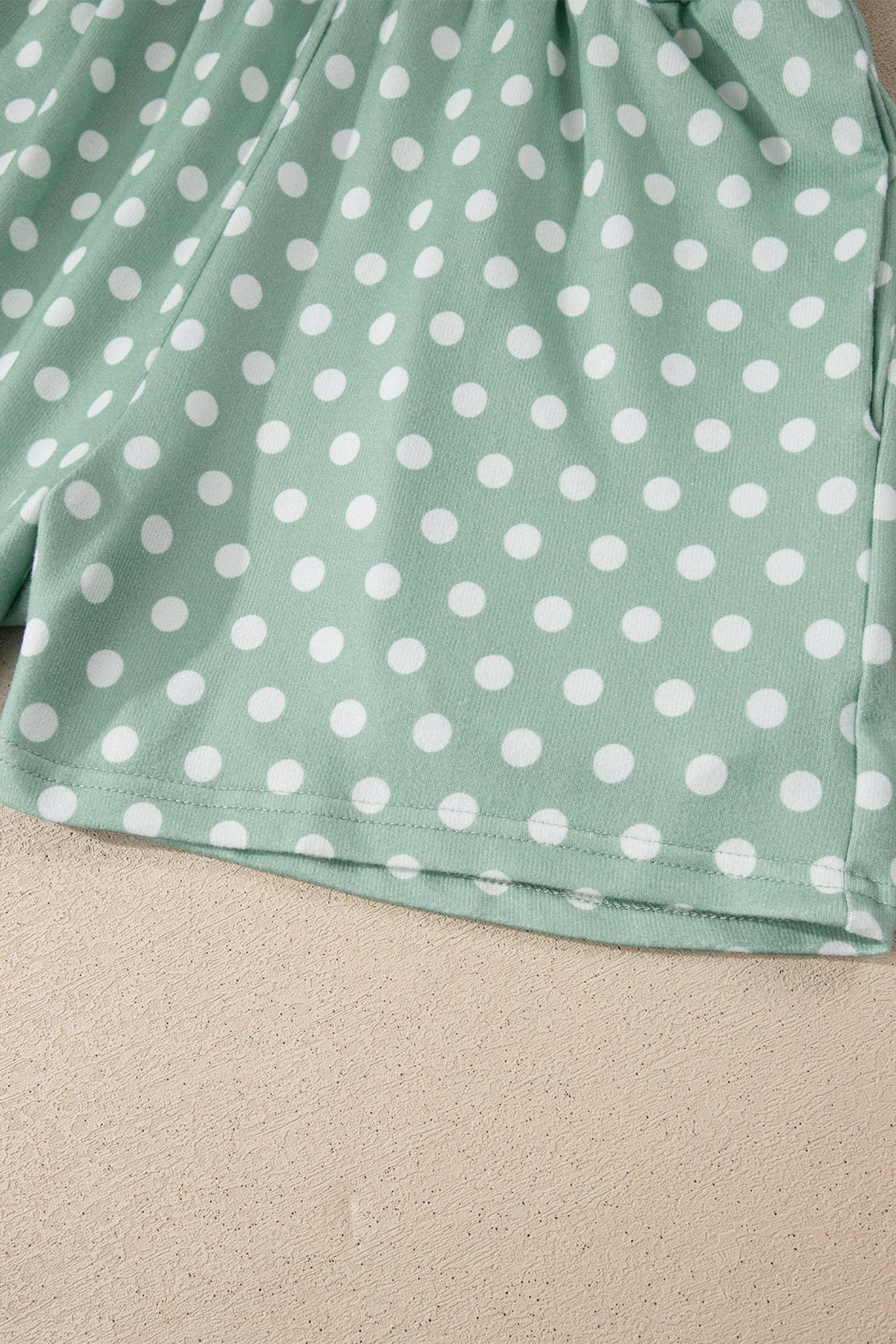 Purple Polka Dot Print Short Set