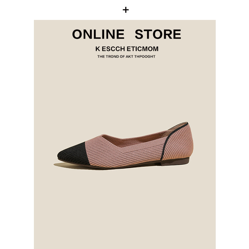 Women's Pointed-Toe Color Matching Flats