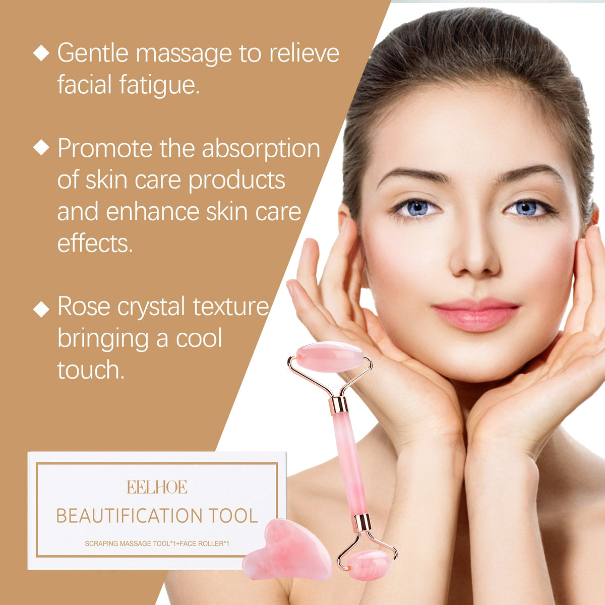 Facial Massage Roller Set Soothing Skin Firming Facial Care Relaxing Massage Tool