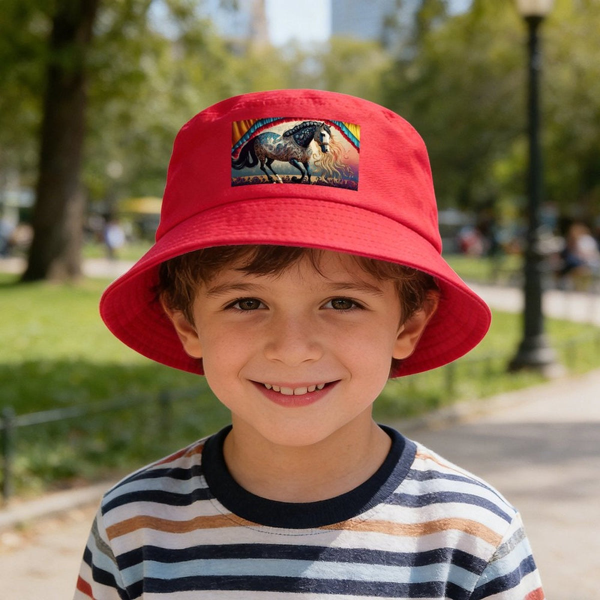 Bejeweled Horse Design Kid's Bucket Hat | Ships from USA