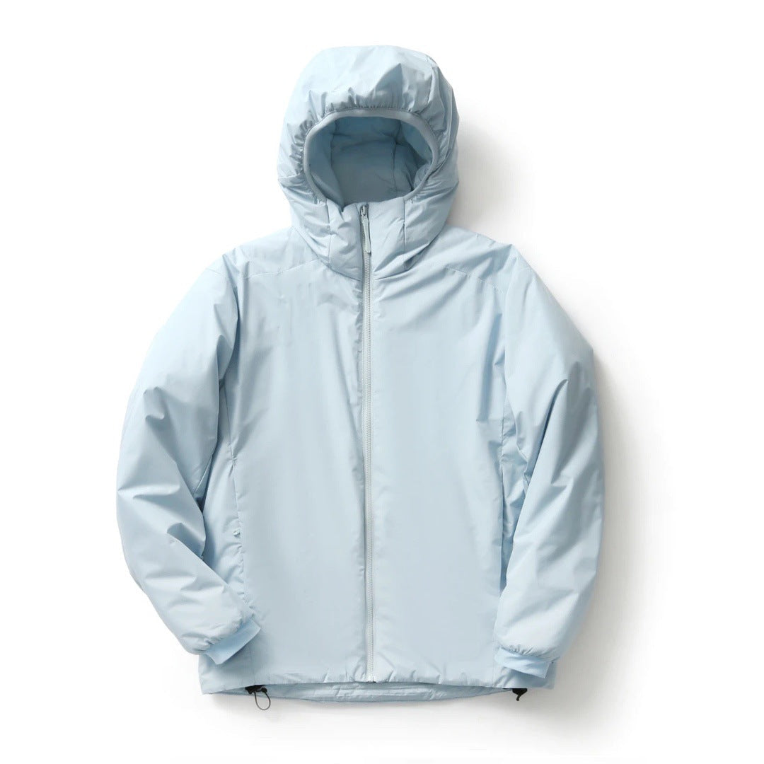 Couple's Cotton-padded Outdoor Waterproof Thermal And Windproof Ski Hooded Jacket