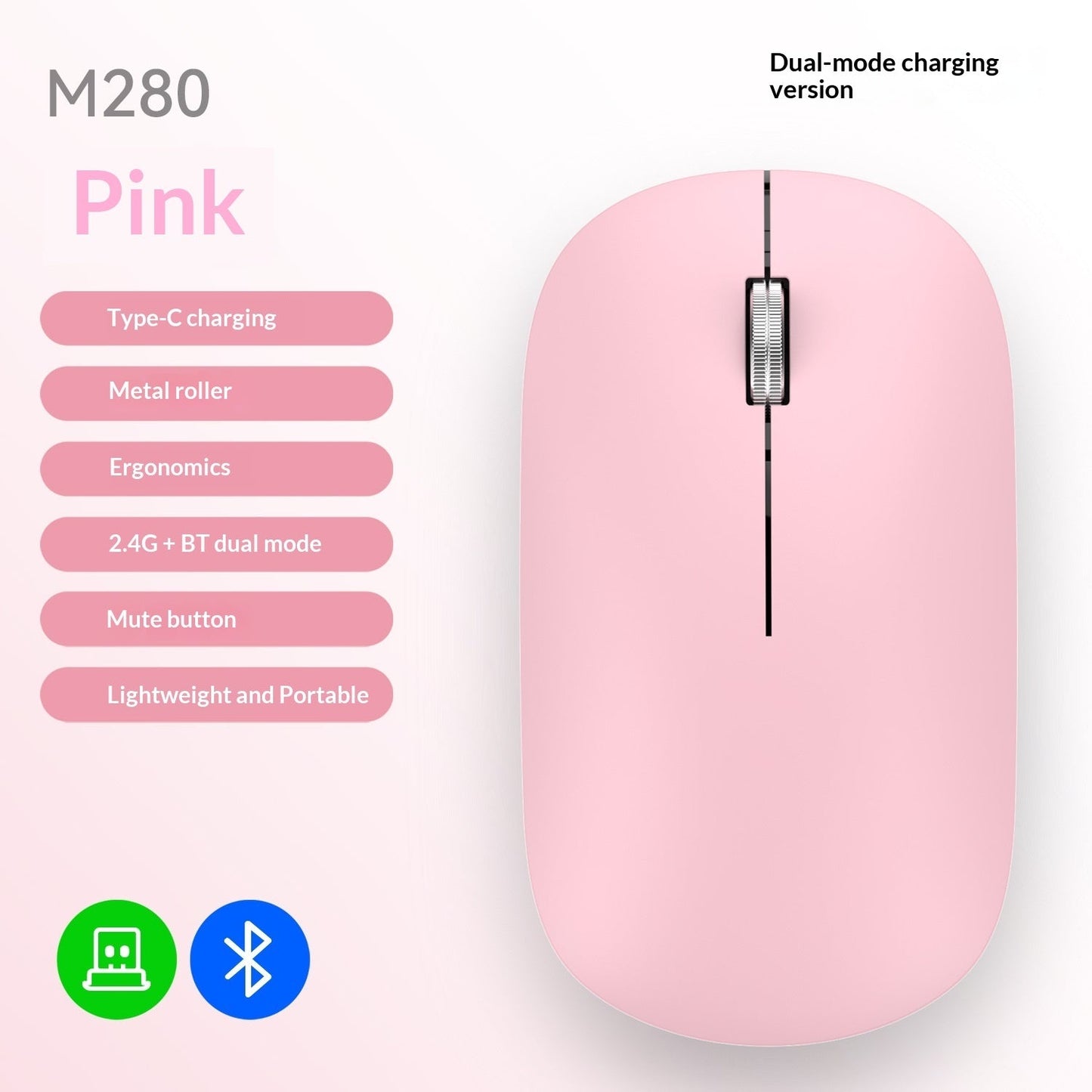 Ultra-thin Bluetooth Dual-Mode Wireless Mouse