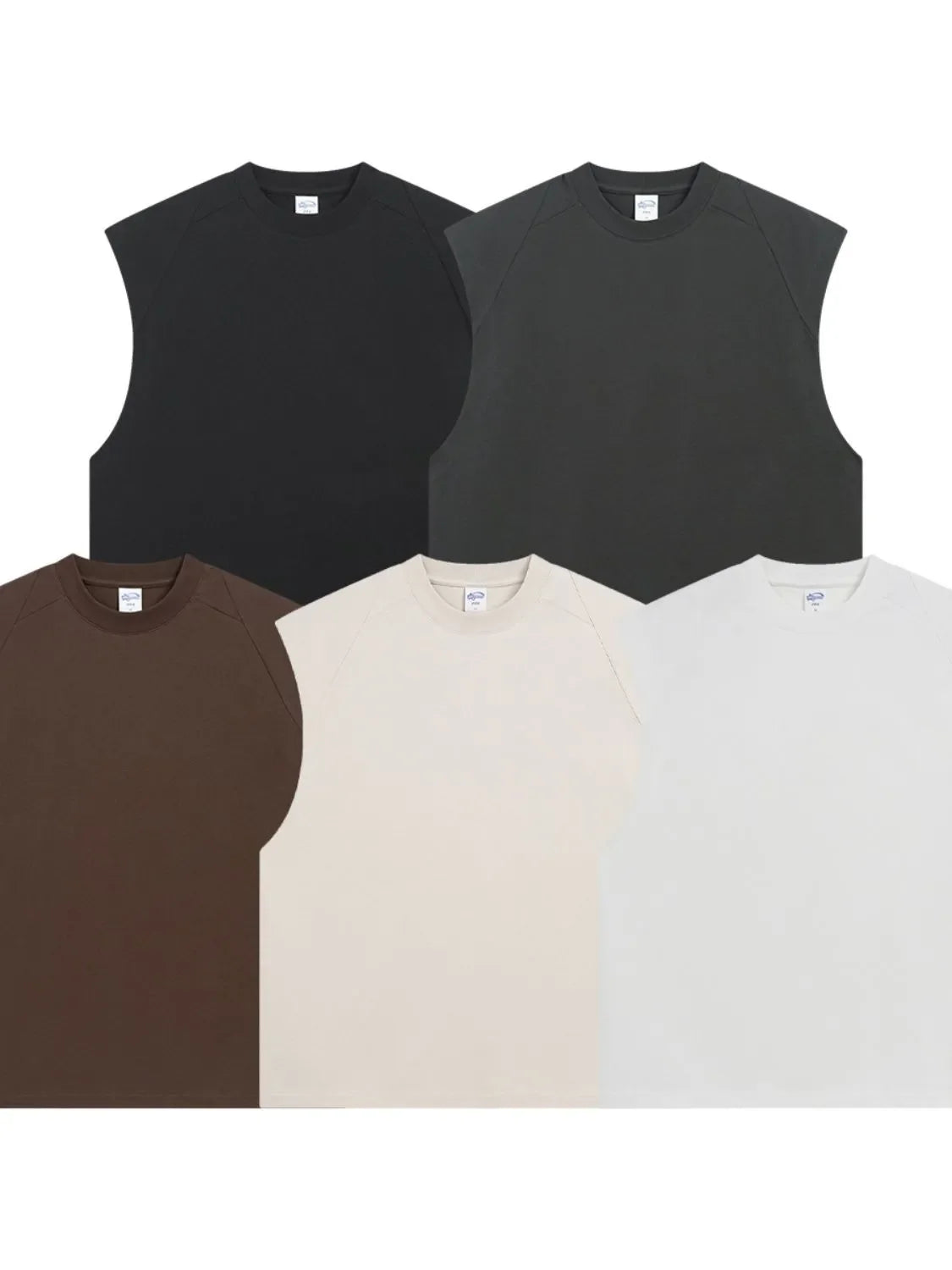 Camiseta sin mangas de cuello redondo para hombre