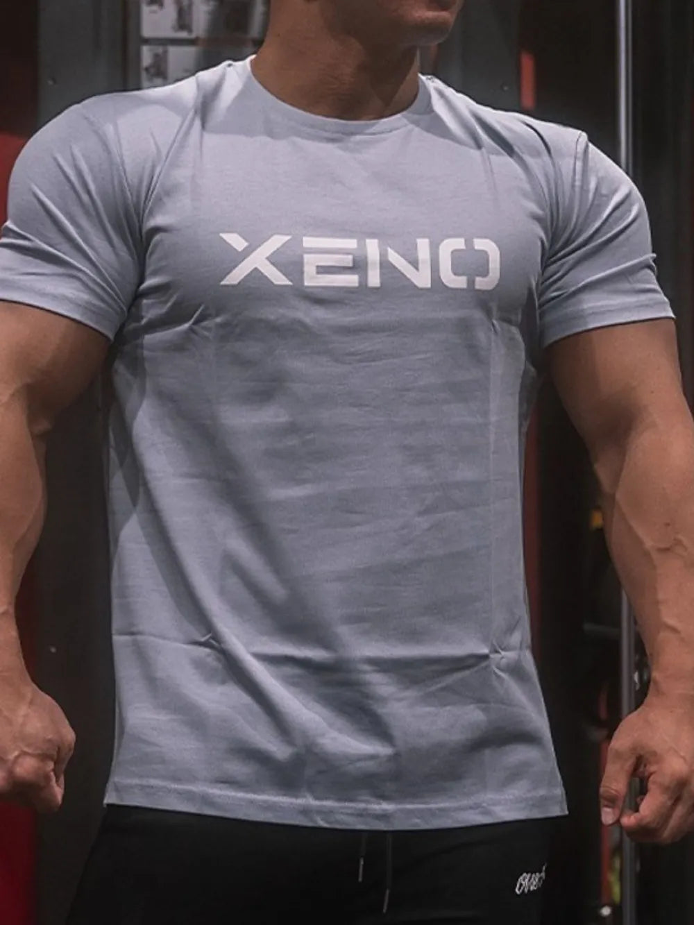 Camiseta de manga corta y cuello redondo de talla grande para hombre