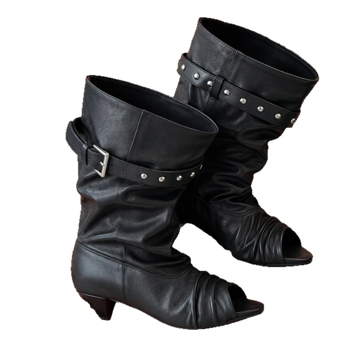 Over-the-knee Wide-leg Thigh-high Boots For Women With A Chunky Heel