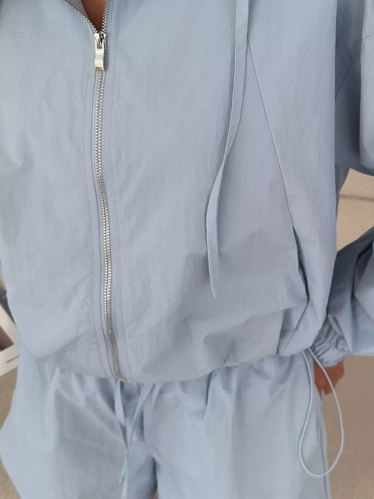 Lightweight Hooded Jacket and Shorts Set