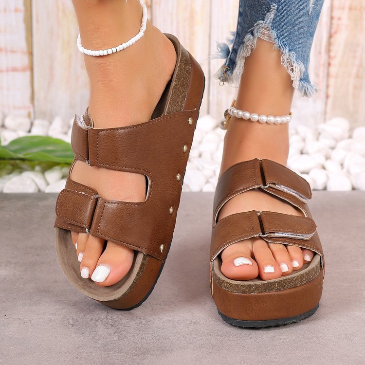 Women's Beach Sandals with Thick Soles