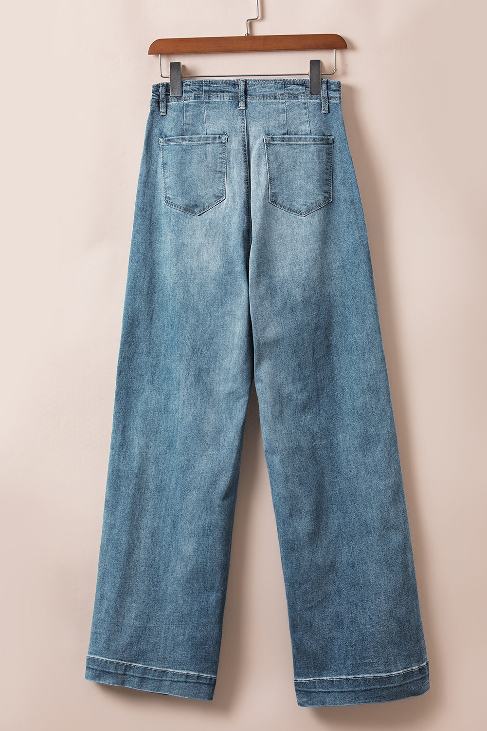 Vaqueros rectos sueltos de lavado medio Dusk Blue Multi Buttons