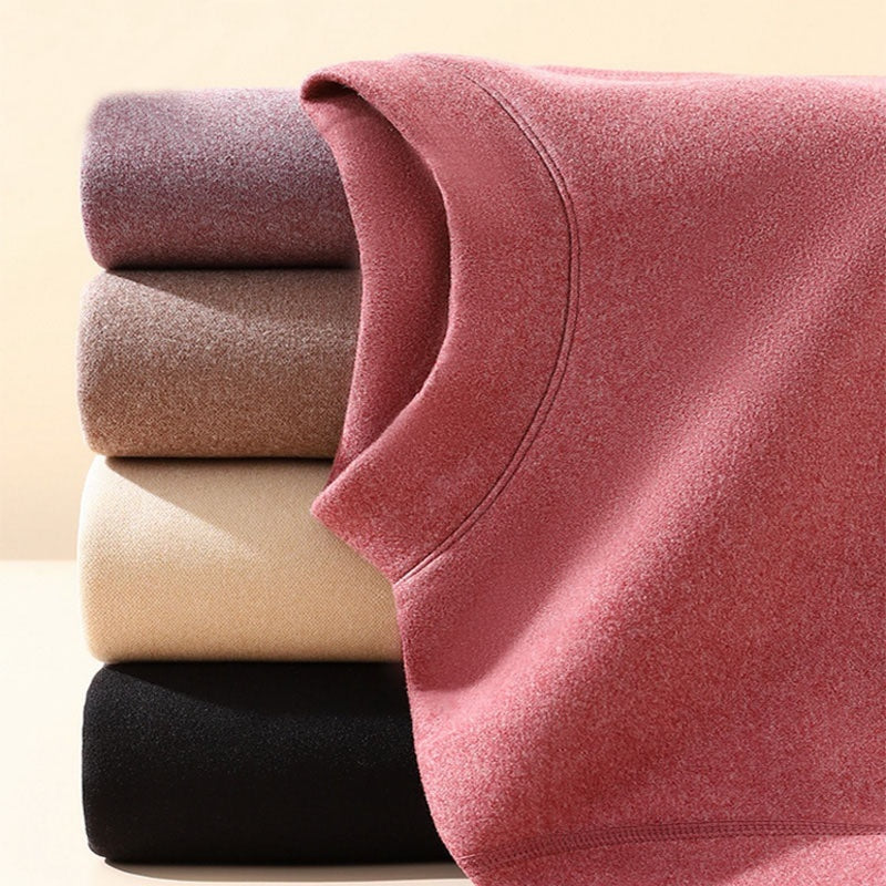 Thickened High-necked Lambswool Dralon Thermal Underwear Women's Suit