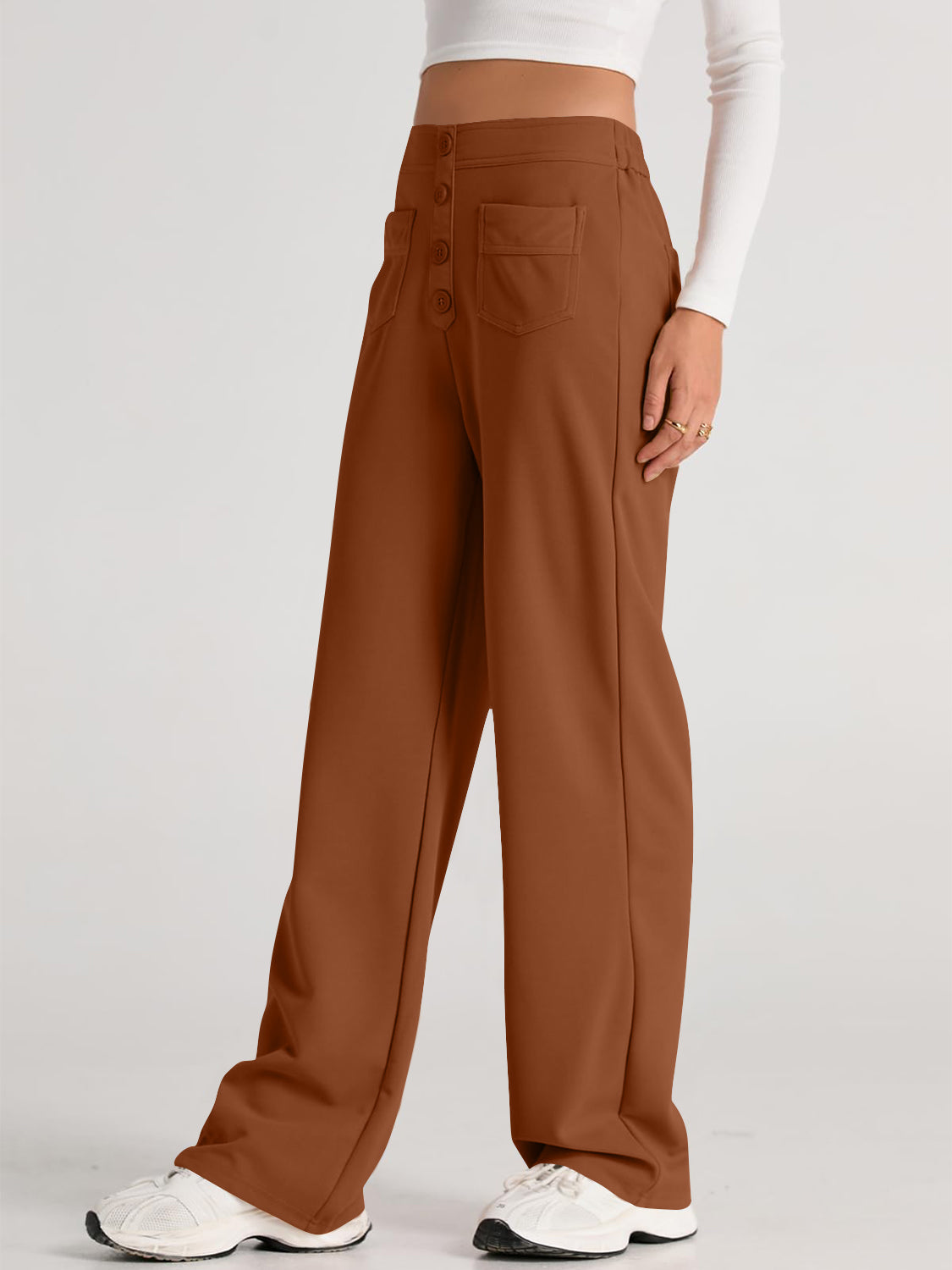 Pantalón ancho de talle alto