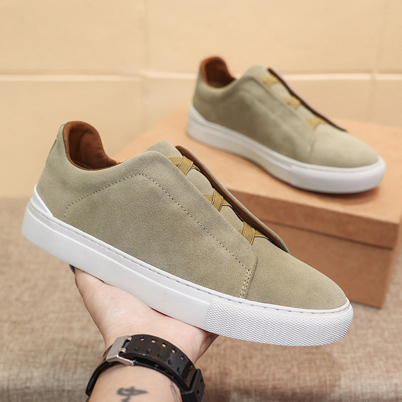 Men's European First Layer Cowhide Four Seasons Leisure Flats