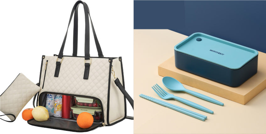 Women's Quilted Insulated Lunch Tote Bags