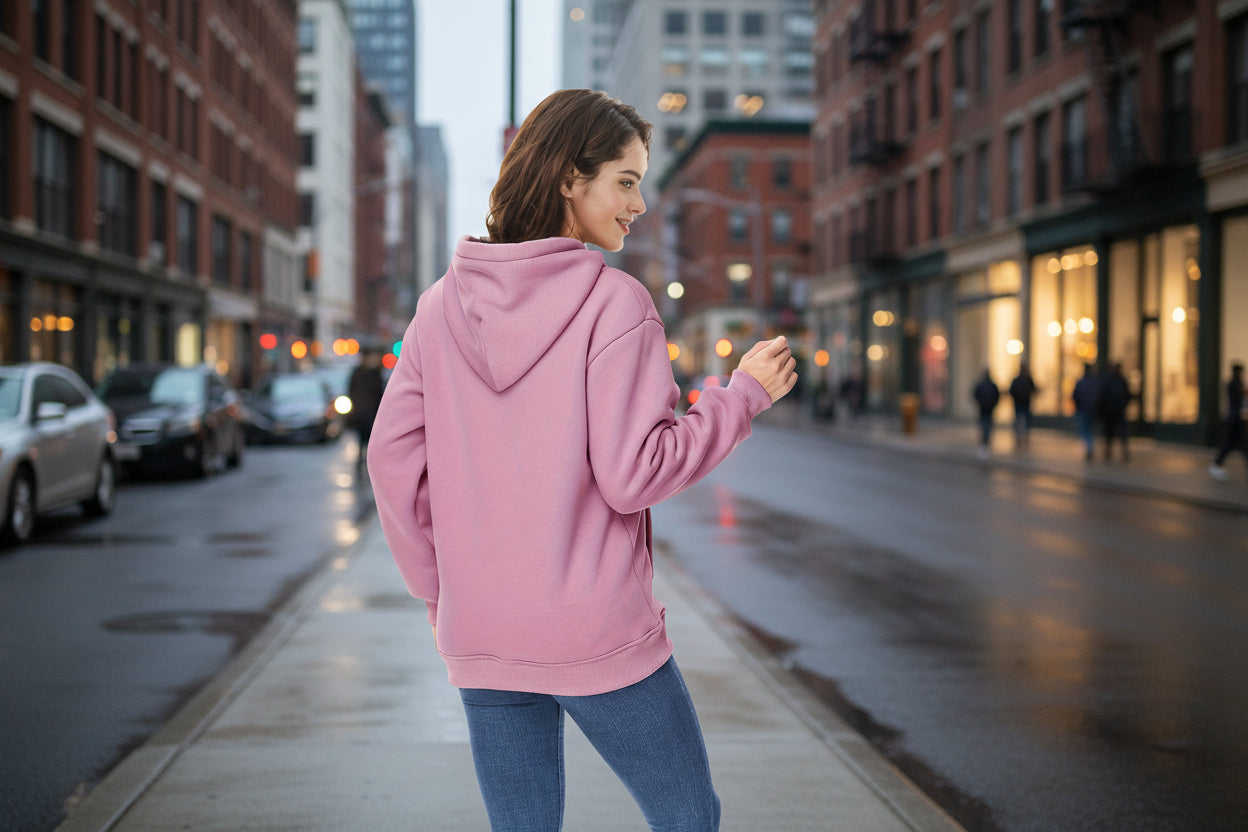 🖤 Sudadera con capucha de terciopelo de invierno para mujer — Sudadera cálida de color liso