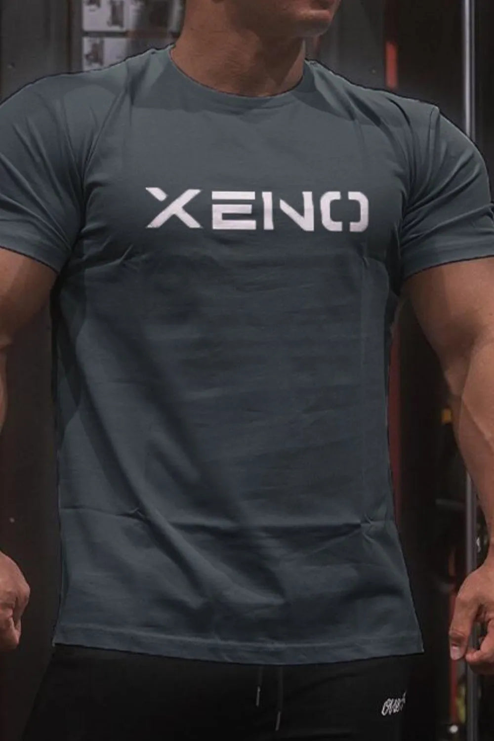 Camiseta de manga corta y cuello redondo de talla grande para hombre