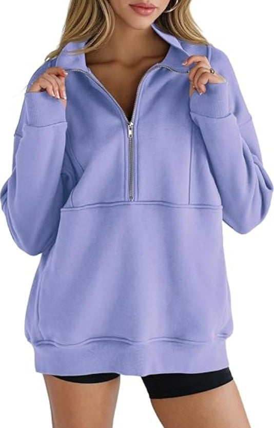 Sudadera polar de mujer con media cremallera