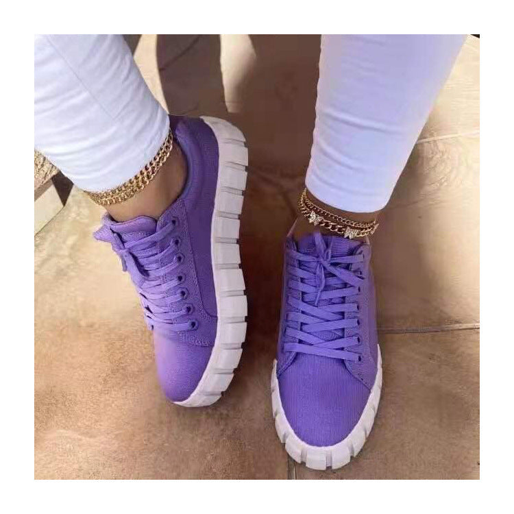 Canvas Platform Sneakers