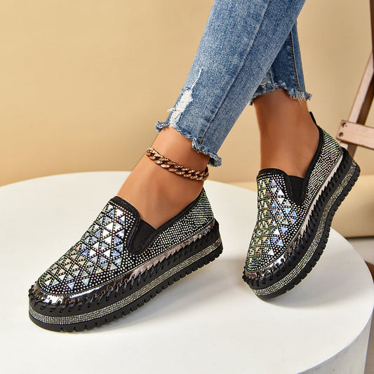 Zapatillas casual para mujer | Zapatos planos con pedales de suela gruesa para las cuatro estaciones