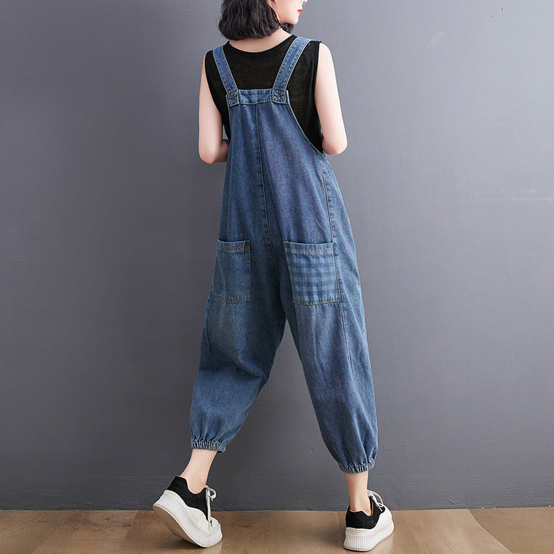 Elegant Women's Summer Loose Wide Leg Denim Pants
