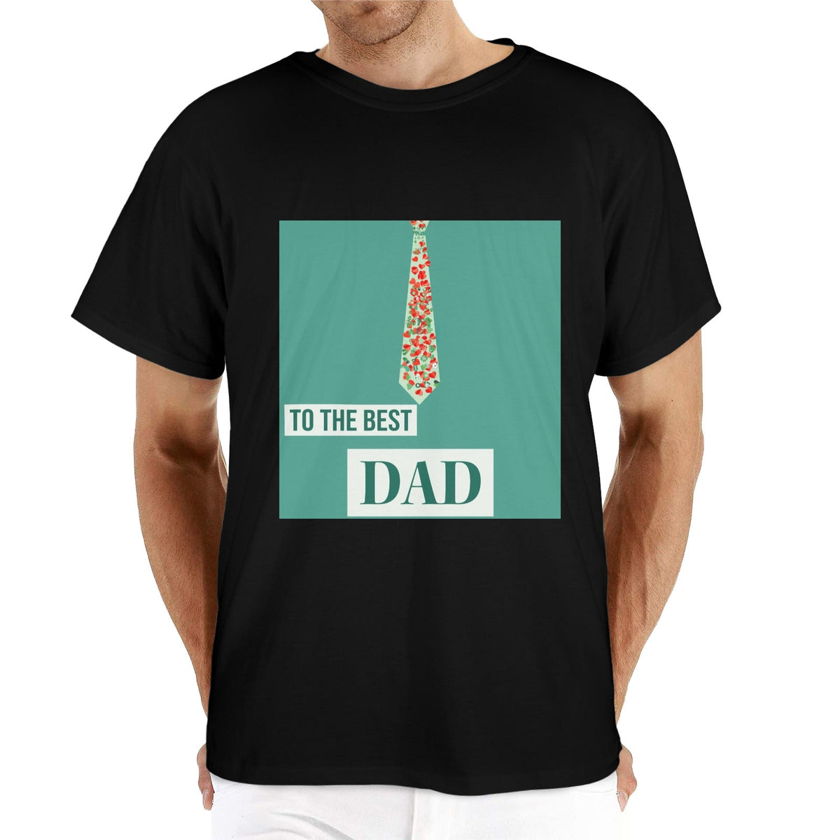Best Dad Ever Polka Dots Heavy Cotton Graphic T-Shirt (Made in USA)