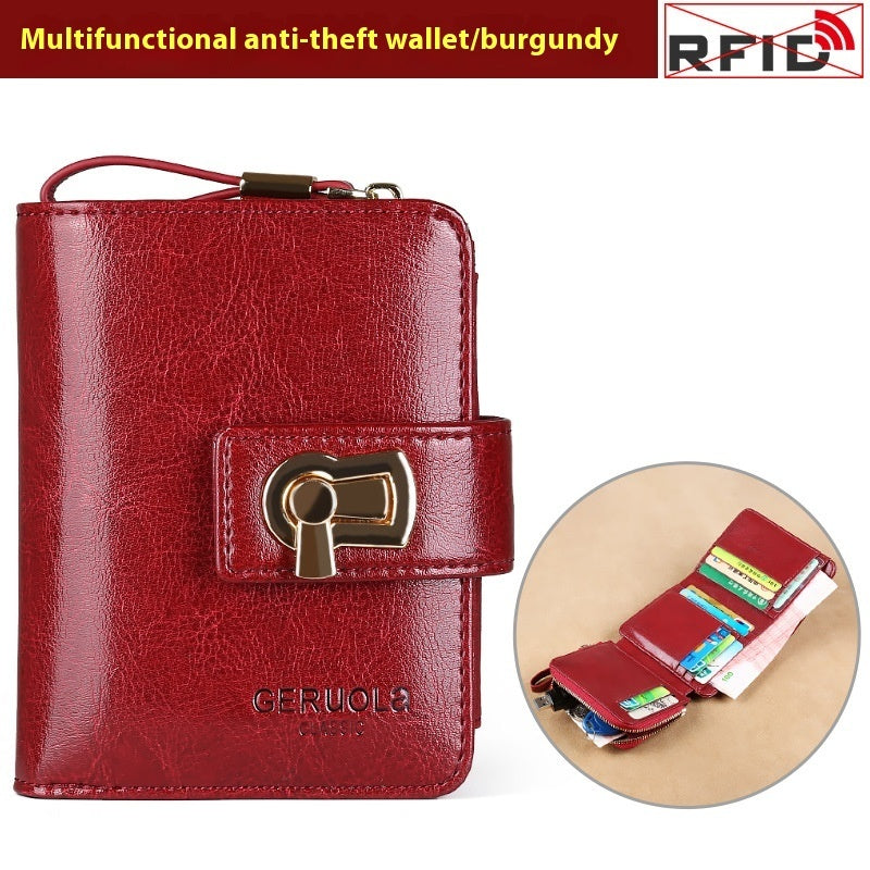 Women's Short Large Capacity Buckle Wallet