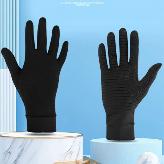 Copper Fiber Pressure Full Finger Touch Screen Gloves For Men
