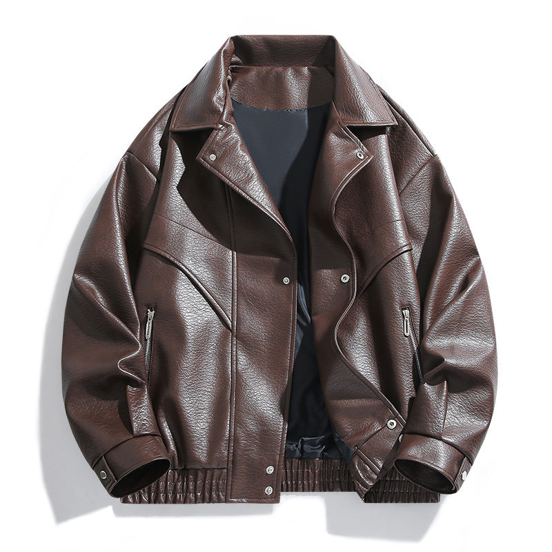 American-style Vintage Leather Jacket For Men