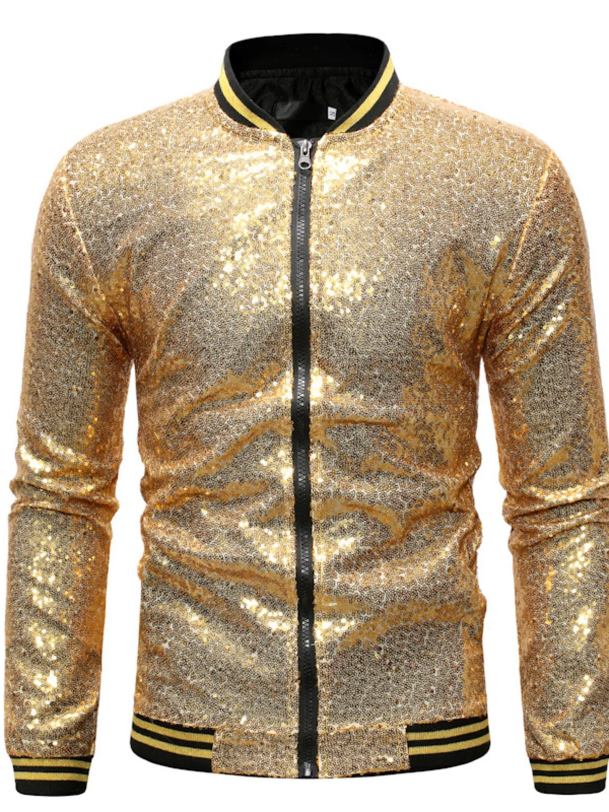 Men's Sequin Zip Up Jacket