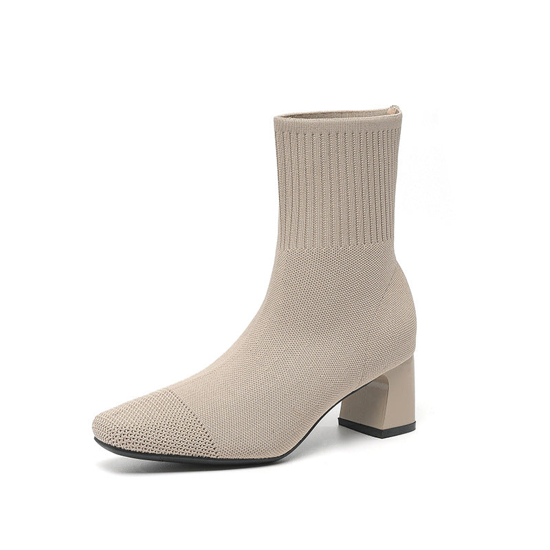 Women's Elastic Knit Sock Boots