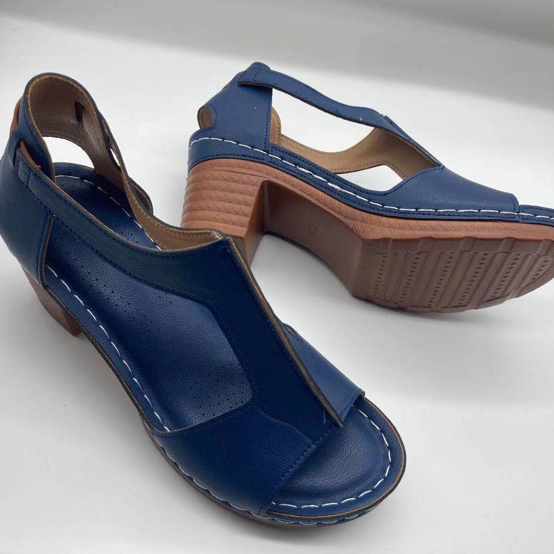 Peep Toe Wedge Sandals