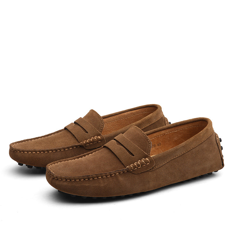 Men's Genuine Leather British Casual Peas Flats
