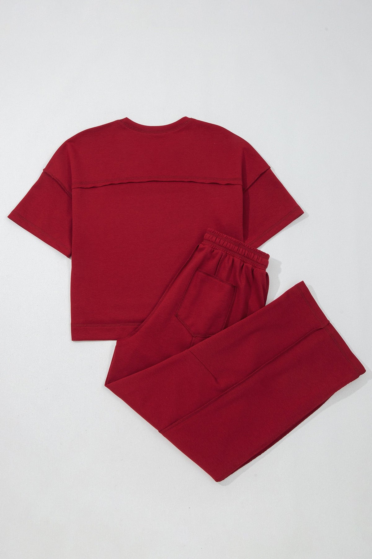Women's Drop Shoulder Boxy Tee and Barrel Pants Set