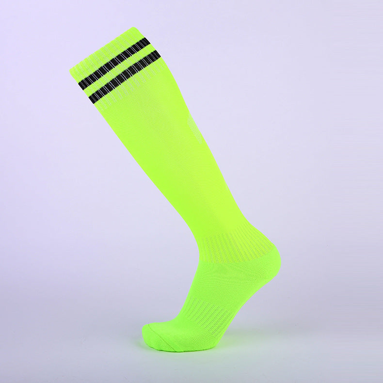 Men's Training Socks Thickeneded Towel Bottom Cushioning Comfortable Pvc Dispensing Non-Slip Socks Sweat-Absorbent Breathable Mid-Calf Football Socks