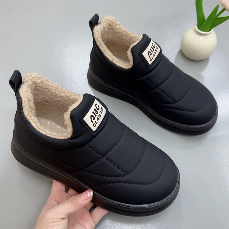 Zapatillas de algodón cálidas resistentes al frío para mujer