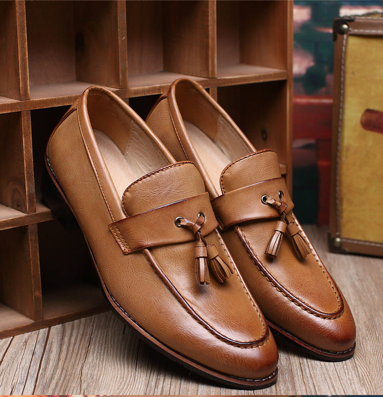 Men's British Retro Slip-on Tassel Loafers