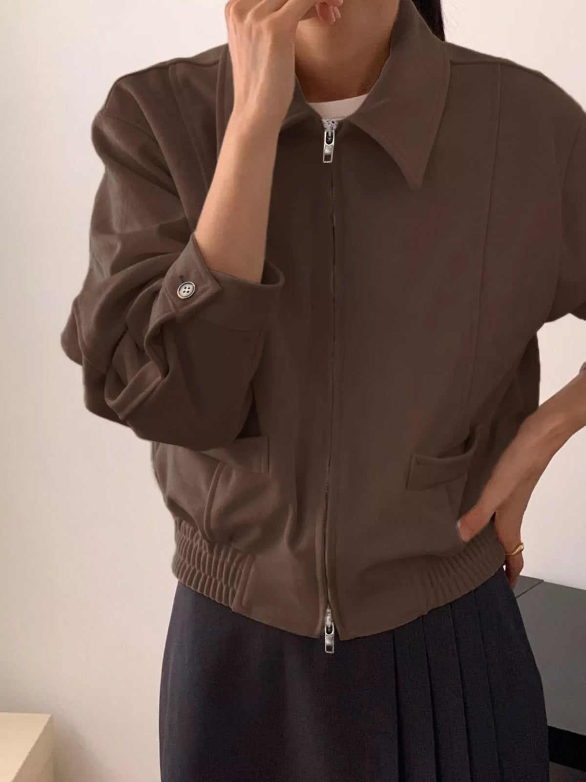 Zip Up Long Sleeve Jacket