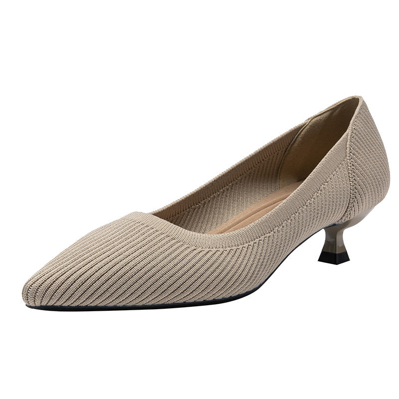 Women's Pointed-Toe Knit Heels