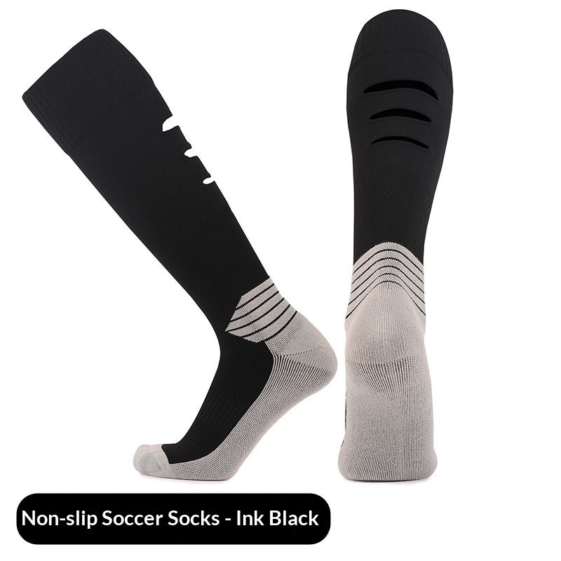 Cross-border Long-tube Sports Socks Thickened Non-slip Towel Bottom Mens Football Training Socks Sweat-absorbent Breathable Professional Football Socks