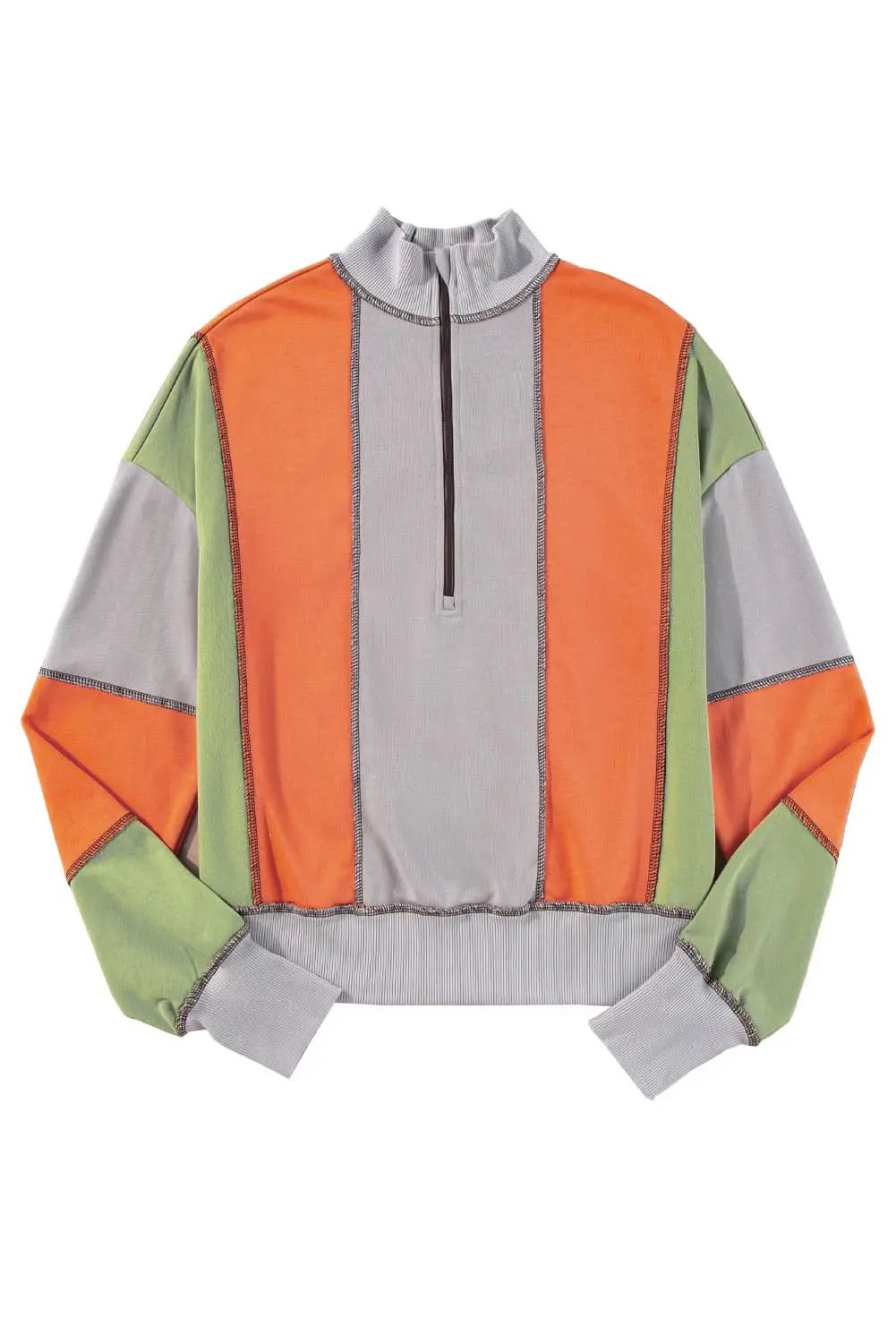 Love Salve Colorblock Half Zip Sweatshirt — Cozy Fit Women's