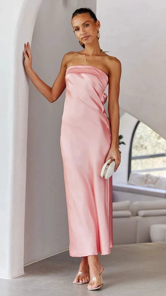 Summer Tube Top Long Dress With Backless Design INS Fashion Flowers Print Party Evening Dresses For Women