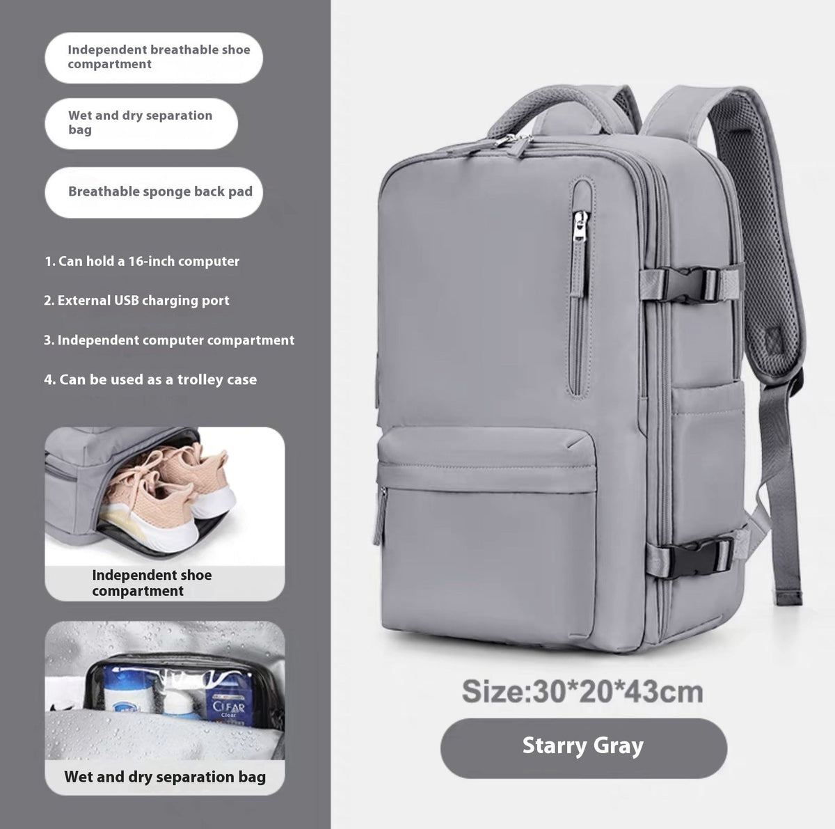Large Capacity Travel Backpack