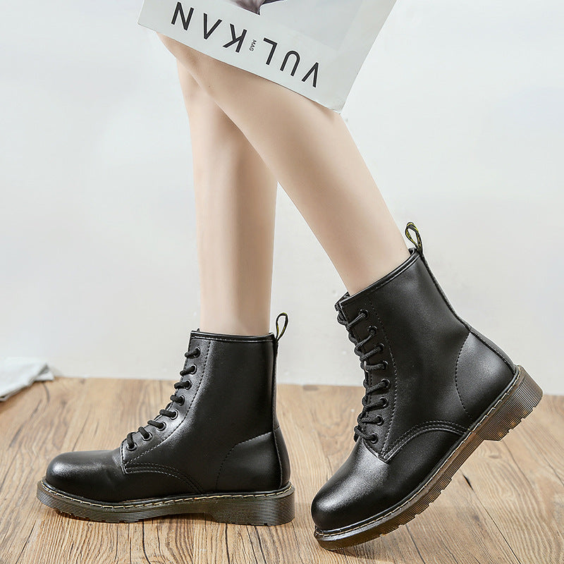 British Style Martin Boots Thick-soled Mid-tube