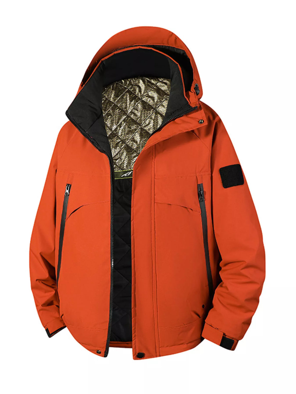 Men's Full Size Hooded Zip Up Winter Jacket Plus Size